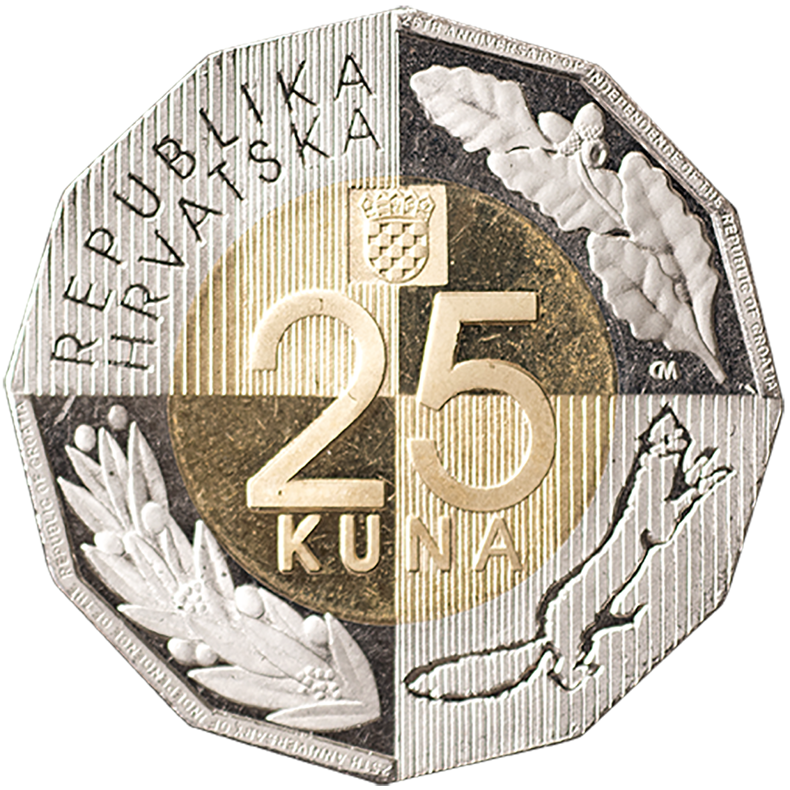 25 kuna – 25th Anniversary of Independence of the Republic of